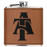 Aggie Faux Leather Flask