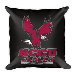 NCCU Black Square Pillow